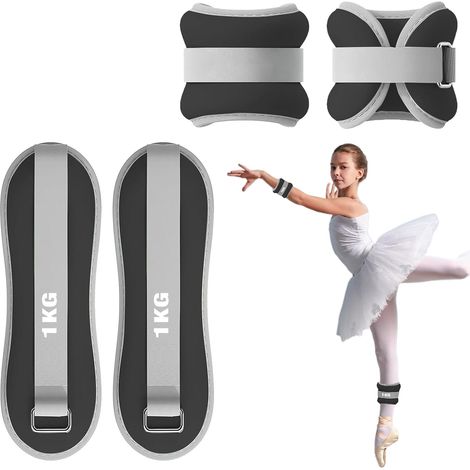 2PCS Brassards de Poids Cheville, Poignets de Poids pour Pied/Poignet - Lestes de Cheville Adaptés aux Débutants et Enfants pour Exercices de Danse, Marche, Jogging et Fitness (1/5)