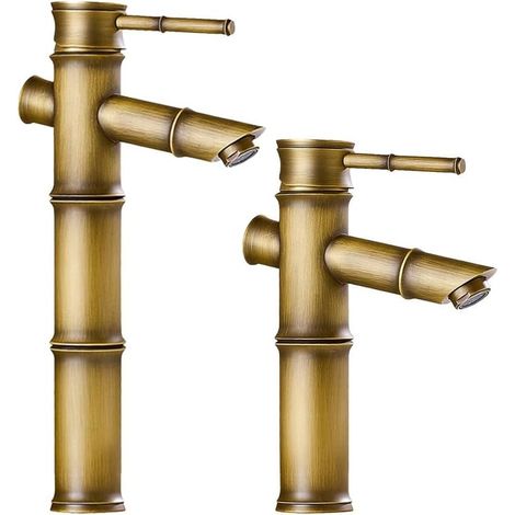 Robinet pour vasque, laiton, monocommande, eau chaude/froide (1/5)