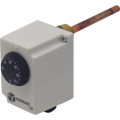 Termostato regolabile ad immersione t.30+90°c att.1/2"x200