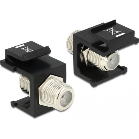 Delock keystone module f female  f female black