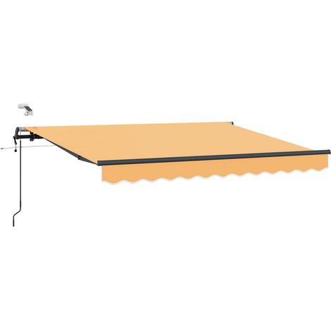 vidaXL Tessuto per Tenda Sabbia 350 x 250 cm Poliestere