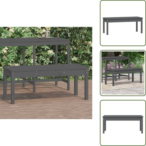 Panca in pino - vidaXL Panca da Giardino Grigia 109x44x45 cm Legno Massello di Pino -