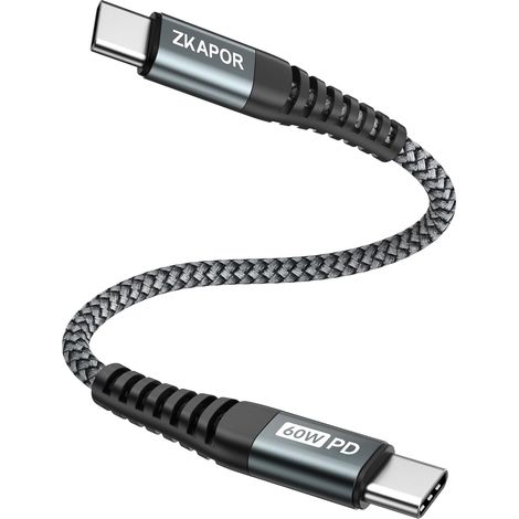 Câble USB C vers USB C Court 30CM 60W PD Cable Type C Charge Rapide (1/5)