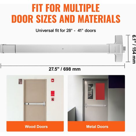 Serrure Anti-Panique Universelle pour Porte de Sortie 71-104 cm (1/5)