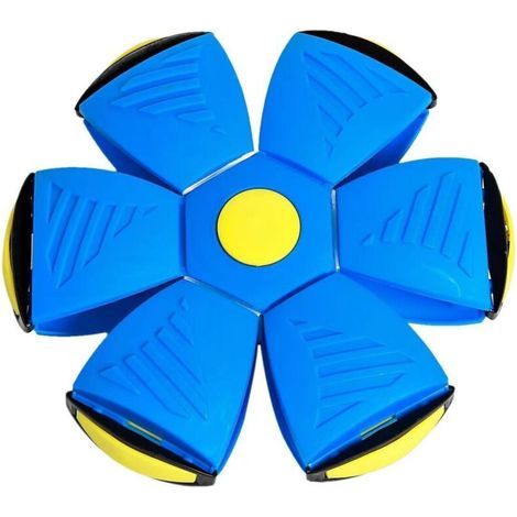 Hundespielzeug Fliegende Untertasse Ball Haustier Magisches Verformungs-UFO-Spielzeug Outdoor-Sport Hundetrainingsgerät Hundespiel Fliegen (Blau) (1/5)
