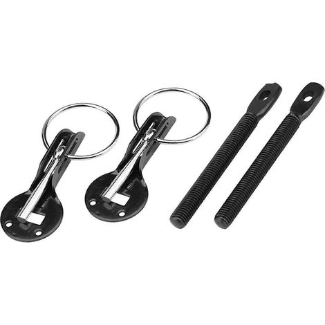 Universelles Motorhauben-Verschlussbolzen-Set für Rennwagen, schwarz