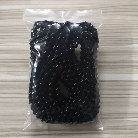 Chaîne en plastique noire de 40 mètres, à perles denses POM 4,56, pour stores vénitiens verticaux.