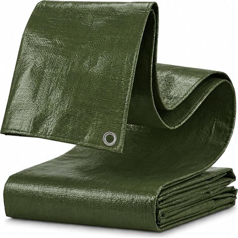 Bâche 2x2m, 120 g/m² Imperméable, Résistante, Verte (1/5)