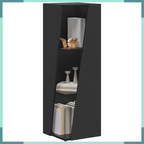 étagère latérale - 892418 - Noir - Bois d'ingénierie - 33 x 32 x 100,5 cm (1/5)