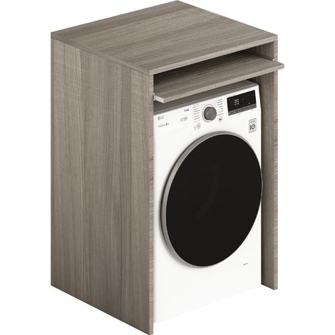 Coprilavatrice in legno ripiano estraibile 71x65x105 colore olmo (1/2)