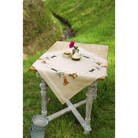 Vervaco PN-0148520 VER - Tovaglia con gatti che giocano