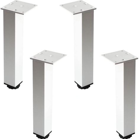 Andyou – Adjustable Metal Furniture Legs – Set of 4 – 400 kg Load Capacity – 25 cm Height – 18 mm Adjustable Height – Non-Slip Base