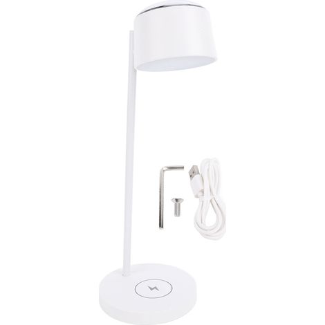 Projection Lamp Rechargeable Eye Caring Stylish Look Dimmable Gooseneck Table Lamp for Reading Living Room Bedroom (1/5)
