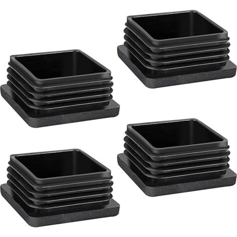 Tappi per gambe di sedie, 4 pezzi 50X50mm Tappi per tubi quadrati per tubi metallici, sedie, divani, tavoli e scaffali (1/4)