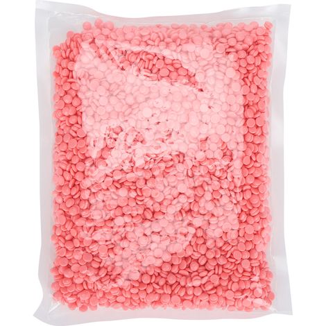 Liddy 500g Perles de Cire Dure Indolore Épilation Femme, Cire Chaude Parfum Rose Rose (1/5)