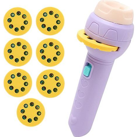 Projection Torch, Children's Sleep Story Projector, Bright Children's Projector Flashlight, Cartoon Slideshow (1/5)