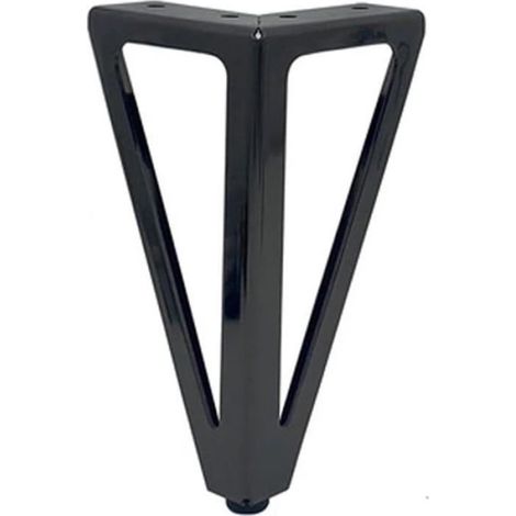 Pieds de meubles en métal - - 15 cm - Lot de 4 - Gris anthracite - Adaptés aux tables basses - Adaptés aux lits (1/5)