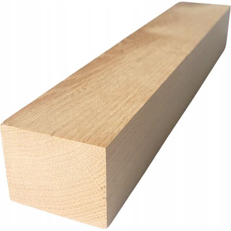 Möbelfuß Aus Massivem Eichenholz, Gehobelte Holzleiste, 55 x 45 mm, Höhe 30 cm