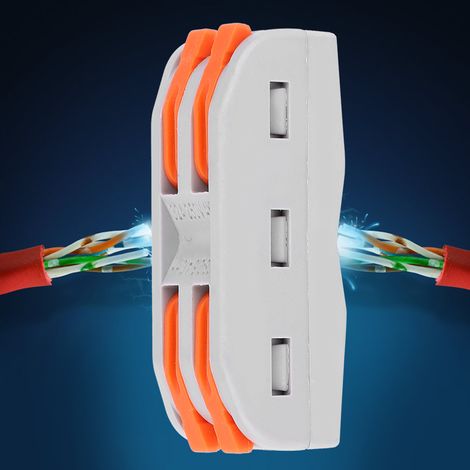 50 Connecteurs Électriques PCT-2-2, Fil Conducteur 11-28AWG, Borne Rapide Compacte, Ignifuge V0, Lot de 50 Pièces (1/5)