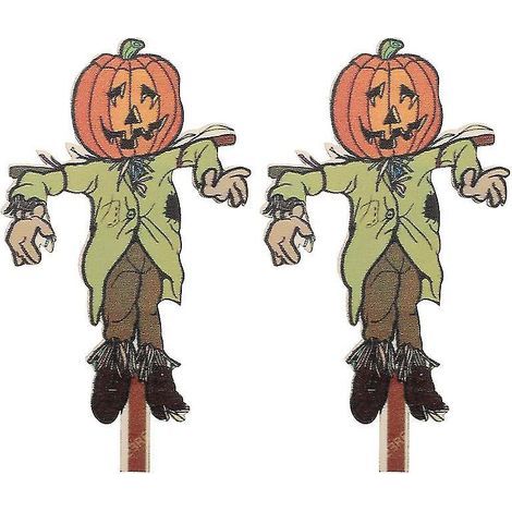 Lot de 2 épouvantails de jardin pour décorations d'Halloween (1/3)