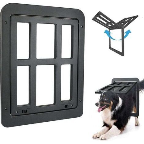 Black Dog Gate, Easy to Install and Lockable, for Medium and Large Dogs (34cm x 44cm) (1/4)