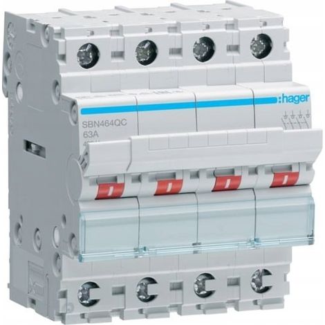 Interrupteur modulaire Hager sbn464qc 63 A 400 V
