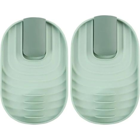2pcs Vert Support pour Couvercle & Ustensiles - Range Cuillères, anti-éclaboussures pour plan de travail. (1/5)
