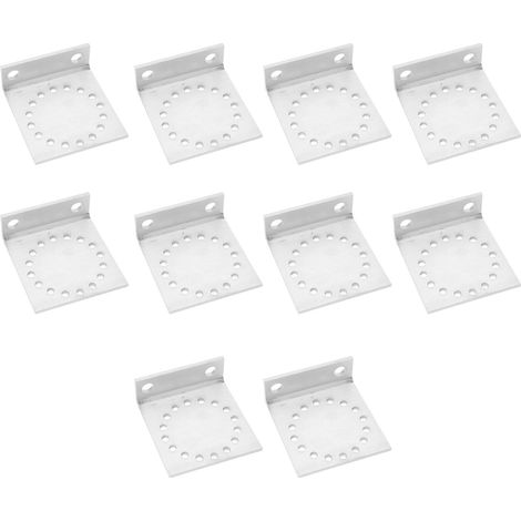 Lot de 10 équerres de renfort en alliage d'aluminium pour accessoires de clôture électronique (1/5)