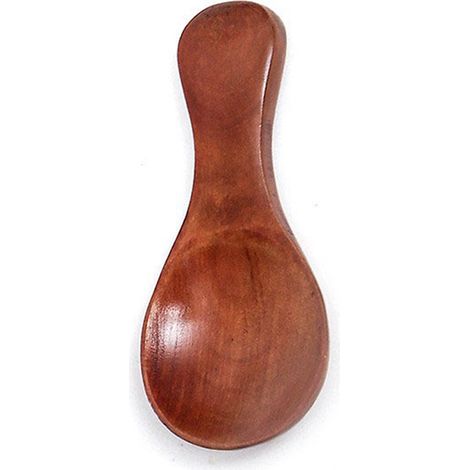 Cuillère à lait en poudre pour enfants, petite cuillère à dessert en bois massif, cuillère à thé en forme de lotus, cadeau en bois. (1/5)