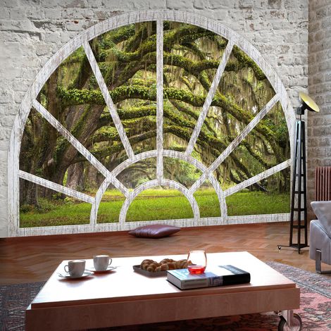 Fotomurale adesivo - Window to Secret Forest - 294x210 (1/4)