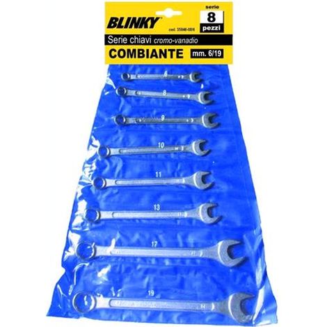 Serie Chiavi Combinate Blinky Pz. 12 Cromovanadio Mm. 6/22