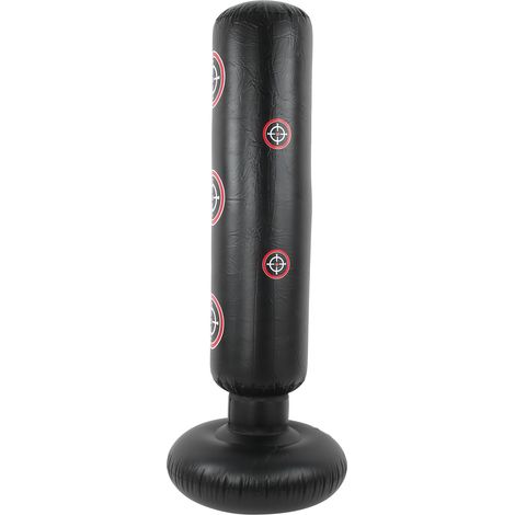 Colonne De Boxe Gonflable - 160 Cm - Pour Adultes Et Enfants - Base Remplissable Eau Ou Sable - Noir - 1 Pièce (1/5)