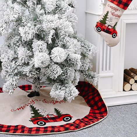 jupe De Sapin De Nol Voiture-120cm, Dcoration De Sapin De Nol, Housse De Sapin Artificielle, Dcoration De Sapin De Nol Pour Les Ftes De Fin D'anne