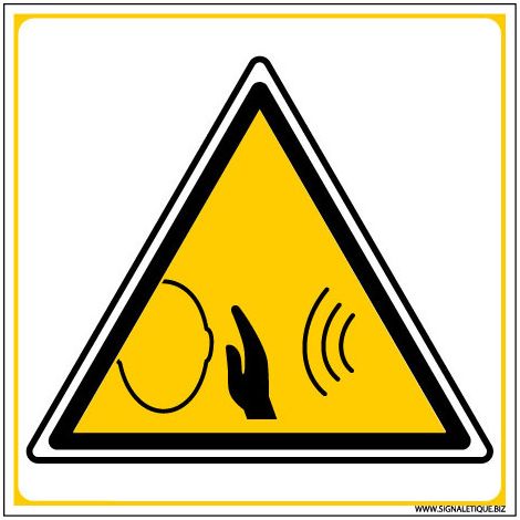 Panneau DANGER RAYONNEMENT OPTIQUE (C1329) - Adhésif - 125 x 125 mm