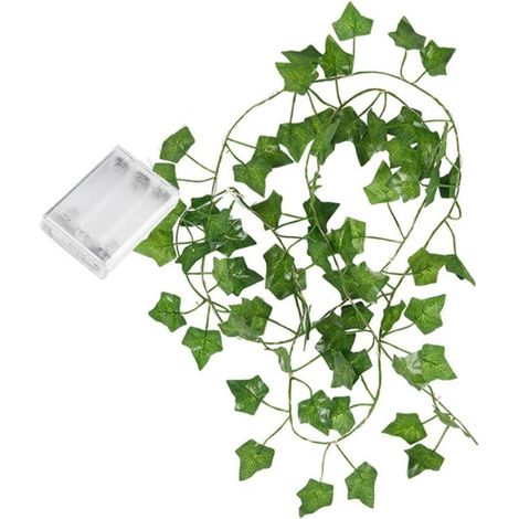 Guirlande lumineuse LED de 2 m en forme de feuille de vigne alimentée par batterie pour décoration de mariage à domicile (1/5)