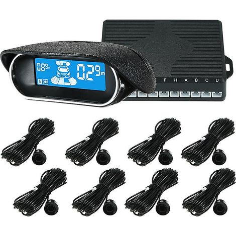 Capteurs de Stationnement 8 Pièces, Aide au Stationnement Électronique, Radar de Recul pour Voiture, Détecteur de Parking (1/5)