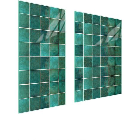 PANNEAU DE PROTECTION EN VERRE 75x52 VERT (1/5)