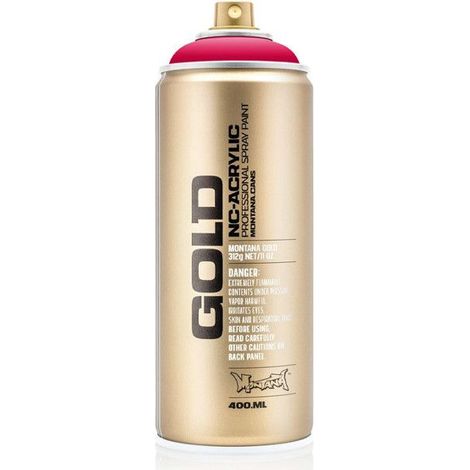 Bombe de peinture - Gold - Acrylique - Raspberry - G3030 - 400ml - Montana Cans