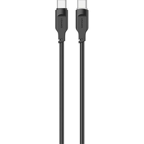 Cable USB-C a USB-C Usams de 1,2 m y carga rápida de 100 W, color negro. (1/5)
