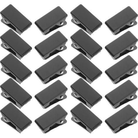 Pinces à photos adhésives, 120 pièces, plastique noir