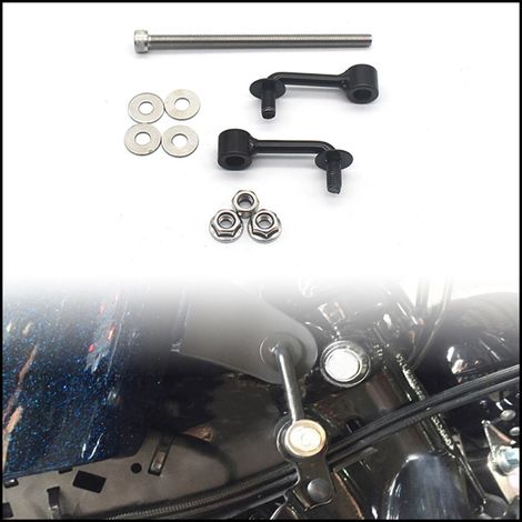 Fuel tank modification for Harley XL883 1200 X48 X72 with riser and luggage rack, increasing the height by 5 cm.