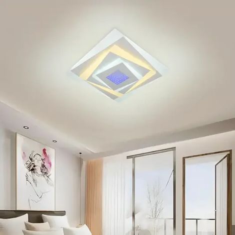 Lustre LED Nivara Multicolore 3D 40W Lumiere Gradable Blanc (1/5)