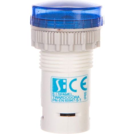 Kompakte blaue Lampe PK22-LN-24-LED AC/DC
