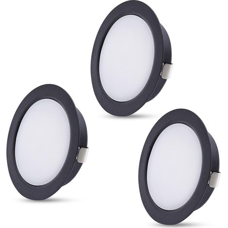 Spots Encastrables pour Meuble 230V IP44 4000K 15mm Spot de Bain 54-56mmNoir-3 (1/5)
