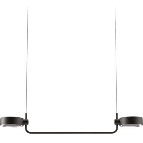 Zafferano SUPER O Lampe à suspension LED noire rechargeable et dimmable