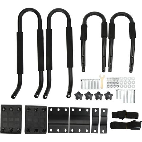 Irovami Porte-kayak de toit en forme de J, en métal antirouille, pour kayak, planche de surf ou voilier. Support de toit pour voiture. (1/5)