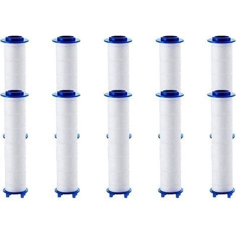 10 Filtres,Coton,6.5cm,Cartouches Amovibles,Pommeau De Douche Universelle,Douche (1/5)