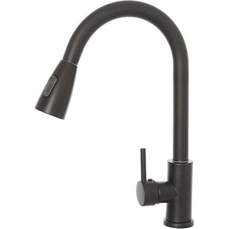 Küchen Armatur Edelstahl Mattschwarz