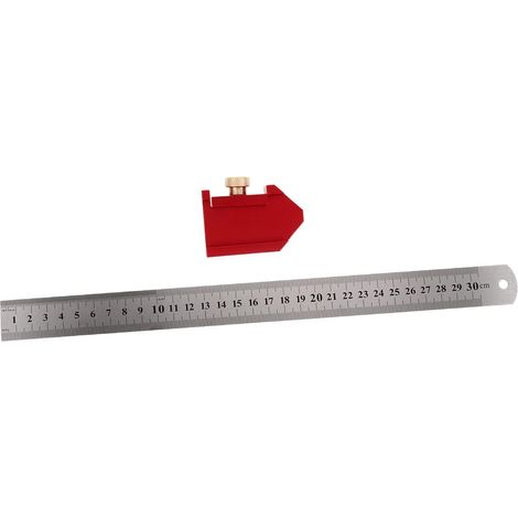 Bloc de Positionnement en Laiton Rouge pour Marquage, 1 Set Acier Inoxydable, Réglage Manuel, Repérage de Ligne pour Menuiserie et Mesure, Kit Pratique (1/5)