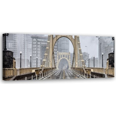 Tableau sur toile Pont de Brooklyn NY 90x30 (1/5)